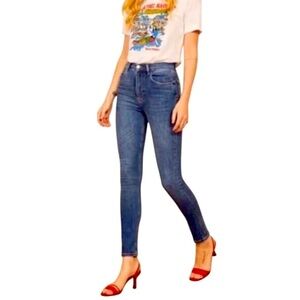 Reformation High & Skinny Jean Rhine Wash